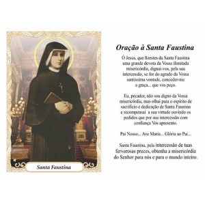 OG14039P100 - Oração Santa Faustina c/ 100un. - 9,5x6,5cm