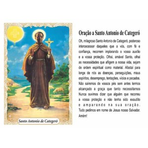 OG141408P100 - Oração Santo Antônio de Categeró c/ 100un. - 9,5x6,5cm