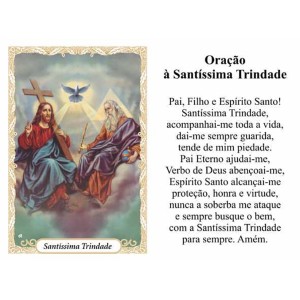 OG41811P100 - Oração Santissíma Trindade c/ 100un. - 9,5x6,5cm