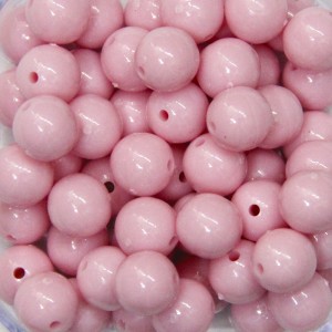 CTM050039P20G - Contas Bolinhas Acrílico Rosa Claro c/ 20 gramas - 8mm (70)