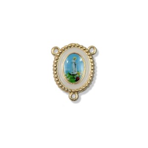 ET1952001 - Entremeio N. Sra. De Fátima Dourado Resinado 1un. - 2,7x2,2cm