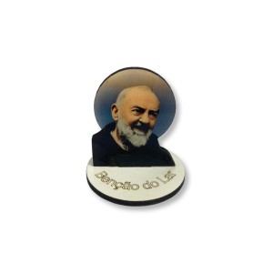 AO291110 - Pedestal São Padre Pio De Pietrelcina MDF - 5,6x5,1cm