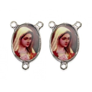 ET1683006 - Entremeio N. Sra. Rosa Mística Duplo Resinado - 3,6x2,6cm