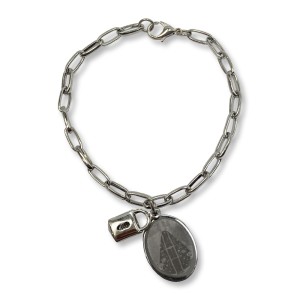 PU28130 - Pulseira N. Sra. Aparecida Cadeia de Consagração - 19cm (PSC01AP)