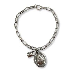 PU28140 - Pulseira N. Sra. Aparecida Cadeia de Consagração - 19cm (PSC07)