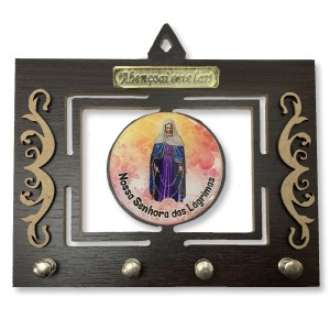 PC380711 - Porta Chaves N. Sra. Das Lágrimas MDF Resinado - 17x15cm