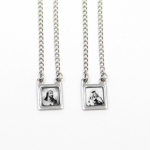 ES43002 - Escapulário N. Sra. Do Carmo Aço Inox - 61x1cm (R076)