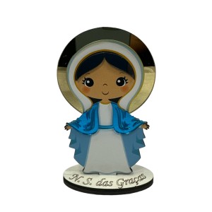 PE721502 - Pedestal N. Sra. Das Graças MDF - 12,5x7,5cm
