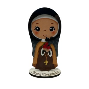 PE721506 - Pedestal Santa Terezinha das Rosas MDF - 12,5x7,5cm