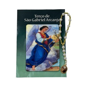 TE950810 - Terço c/ Oração São Gabriel Arcanjo - 10,5cm
