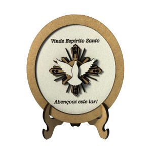 DF198540 - Pedestal Divino Espírito Santo MDF - 11x9,5cm