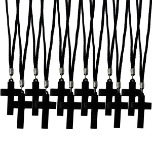 CC370200P12 - Cordão c/ Cruz Madeira c/12un. - 38,8cm