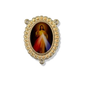 ET1957000 - Entremeio Jesus Misericordioso Dourado Resinado 1un. - 4X3cm