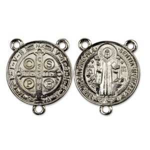 ET1630040 - Entremeio Medalha de São Bento Níquel - 4x3,2cm