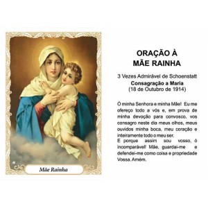OG14060P100 - Oração Mãe Rainha c/ 100un. - 9,5x6,5cm