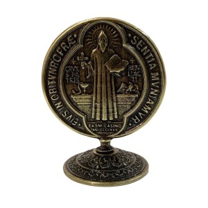 AO295040 - Pedestal Medalha de São Bento - 8,5x6,5cm