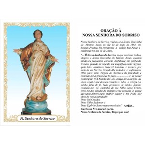 OG140105P100 - Oração N. Sra. do Sorriso c/ 100un. - 9,5x6,5cm