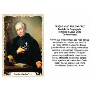 OG141448P100 - Oração São Paulo da Cruz c/ 100un. - 9,5x6,5cm