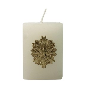 VE750901 - Vela Divino Espírito Santo c/ Pingente Dourado - 5x3,5cm