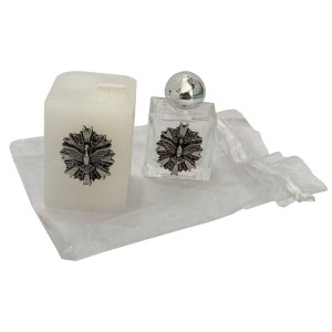 KT750050 - Kit Divino Espírito Santo c/ Vela e Garrafa de Água Benta - 10ml