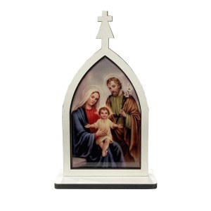 CP81697 - Capela Sagrada Família MDF Branco (G) - 20,5x12cm