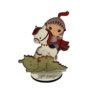 PE721205 - Pedestal São Jorge Infantil MDF - 10,2x8cm