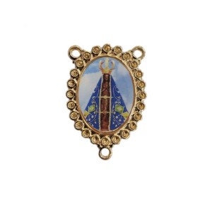 ET1610650 - Entremeio N. Sra. Aparecida Dourado Resinado 1un. - 3,5x2,4cm