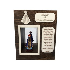 OT819000 - Oratório N. Sra. Aparecida MDF - 20x16cm