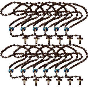 TE940255P12 - Terço Santa Paulina Madeira c/ 12un. - 37cm