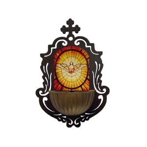 PI380280 - Pia de Água Benta Divino Espírito Santo - 15x10,5cm