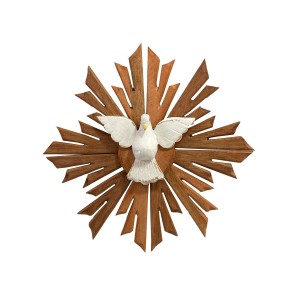 DF1983041 - Divino Espírito Santo Resplendor Madeira - 37x37cm