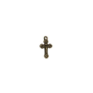 CZ891002P20 - Crucifixo Metal Ouro Velho c/ 20un. - 2x1,2cm