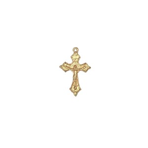 CZ891186P2 - Crucifixo Metal Dourado c/ 2un. - 3,5x2cm