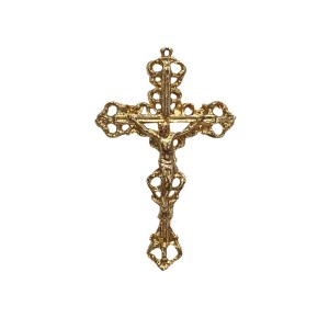 CZ851554 - Crucifixo Metal Dourado - 7,7X4,3cm