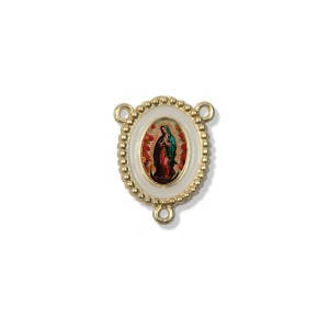 ET1952010 - Entremeio N. Sra. De Guadalupe Dourado Resinado 1un. - 2,7x2,2cm