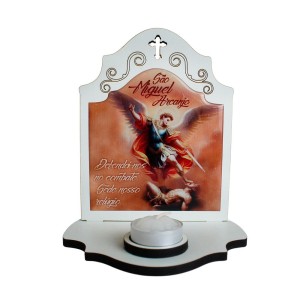 PV158700 - Capela com Vela São Miguel Arcanjo - 17,5x14cm 
