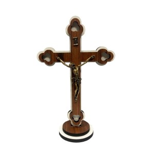 CU761155 - Crucifixo de Mesa Madeira - 22x14cm