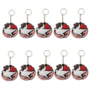 CH34051P10 - Chaveiro Crisma Emborrachado c/ 10un. - 10,5x5cm