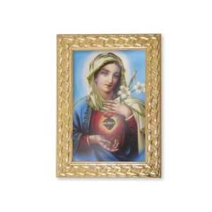 QD91027 - Quadro Sagrado Coração de Maria - 13x18cm