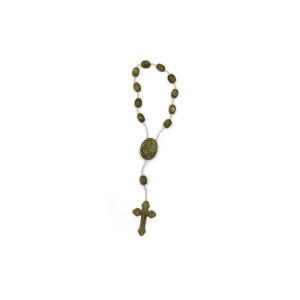 DZ05009 - Dezena de Acrílico Dourada (Mini Terço) - 13,5x1cm