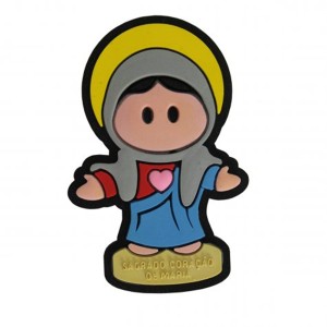 IA5003 - Imã Imaculado Coração de Maria Emborrachado c/ Oração