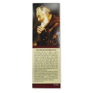 MP67213P50 - Marcador de Página São Padre Pio de Pietrelcina c/ 50un. - 15x5cm