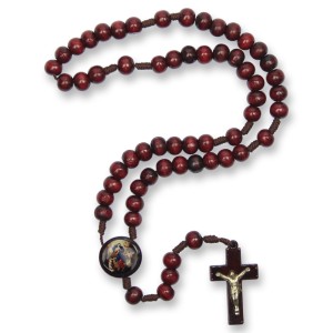 TE940096 - Terço N. Sra. Desatadora dos Nós Madeira - 37cm