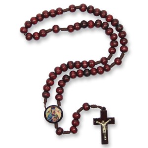 TE940081 - Terço N. Sra. Do Perpétuo Socorro Madeira - 37cm