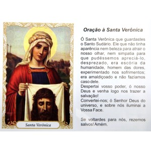 OG14093P100 - Oração Santa Verônica c/ 100un. - 9,5x6,5cm